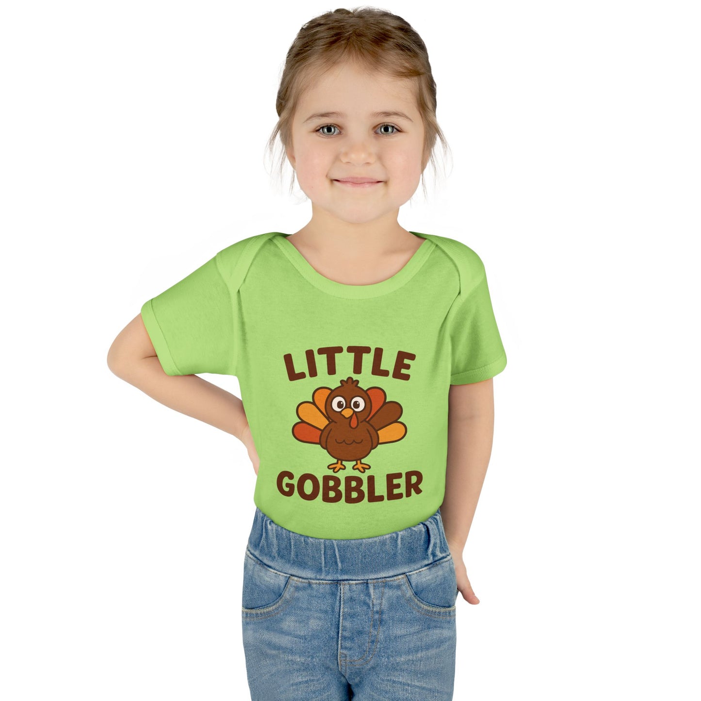 Little Gobbler Infant Unisex Onesie | Baby Clothes, Fall Fashion, Holiday Outfit, Cute Baby Gift, Turkey Onesie