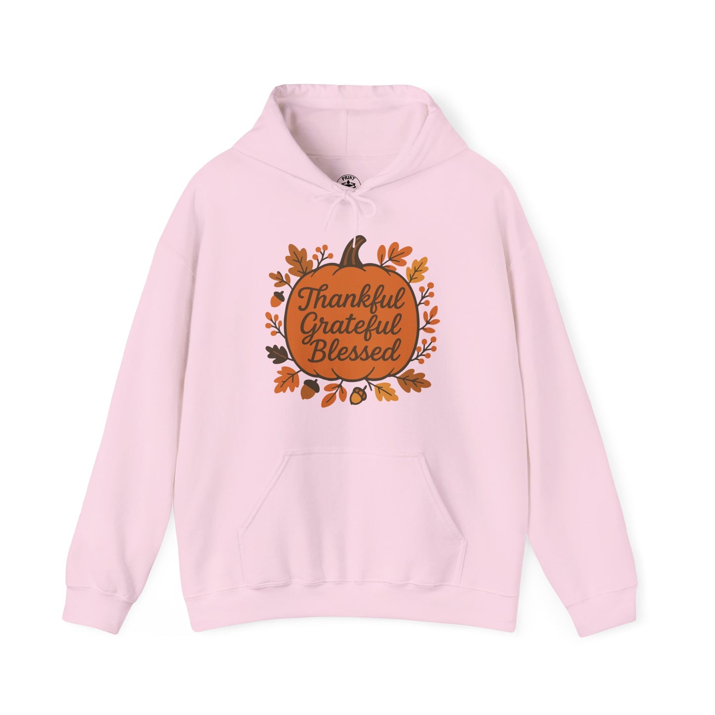 Thankful Grateful Blessed Unisex Hoodie | Cozy Fall Sweatshirt, Autumn Apparel, Thanksgiving Gift, Seasonal Comfort