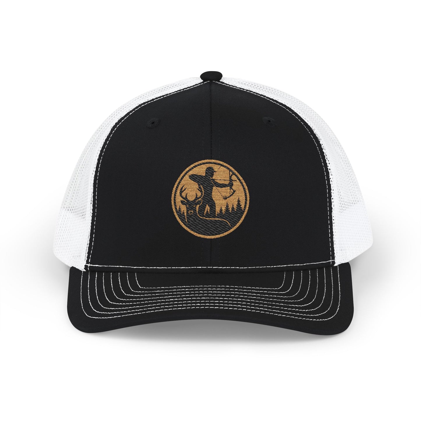 Hunting Theme Embroidered Snapback Trucker Cap | Stylish Outdoor Hat for Adventure Lovers, Perfect Gift for Birthdays, Events