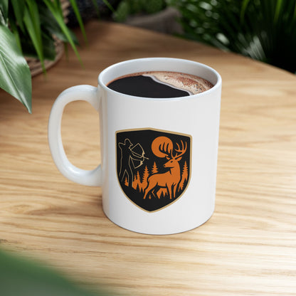 Hunting Enthusiast Ceramic Mug - Perfect Gift for Outdoor Lovers, Coffee Lover, Hunter Decor, 11oz, 15oz Capacity, Unique Hunter's Gift