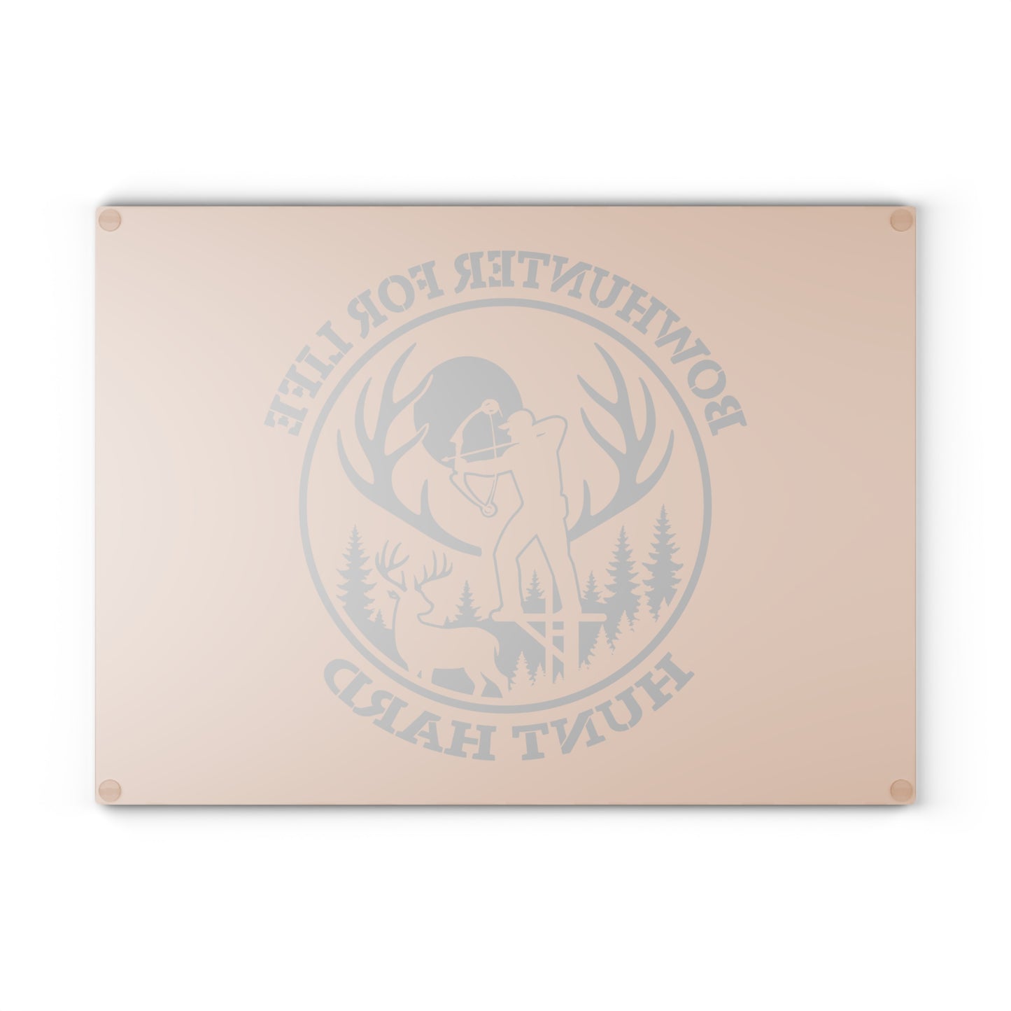 Bowhunter for Life Glass Cutting Board | Perfect Gift for Outdoor Enthusiasts, Kitchen Decor, Hunting Gifts, Cooking Accessories