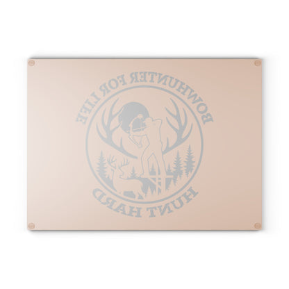 Bowhunter for Life Glass Cutting Board | Perfect Gift for Outdoor Enthusiasts, Kitchen Decor, Hunting Gifts, Cooking Accessories