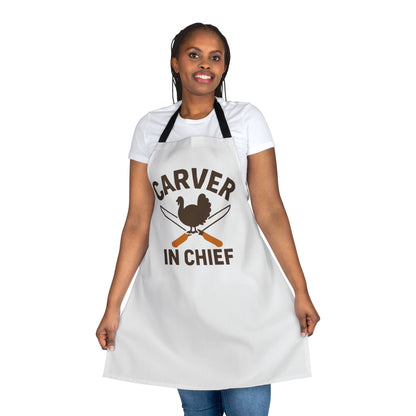 Chef Apron - Carver in Chief, Kitchen Gift, Grilling Accessory, BBQ Apron, Culinary Humor, Holiday Cooking