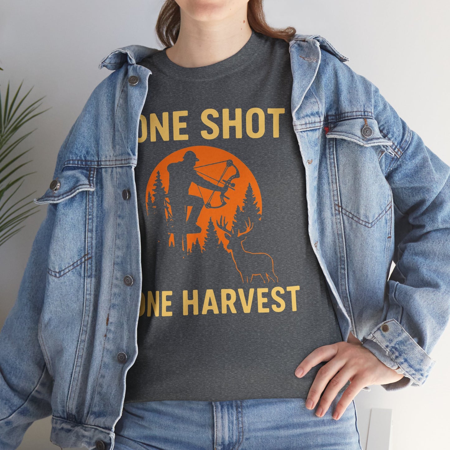 Hunting Tribute Tee, Outdoor Lifestyle Shirt, Gift for Hunters, Fall Harvest Apparel, One Shot One Harvest Design