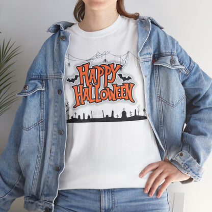 Halloween Unisex Heavy Cotton Tee, Spooky Tee, Halloween Costume, Unisex T-Shirt, Trick or Treat Shirt, Fall Apparel