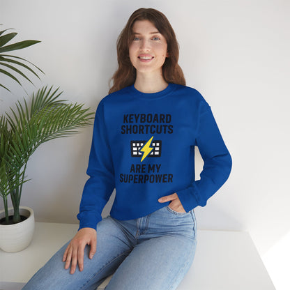 Keyboard Shortcuts Are My Superpower Sweatshirt | Crewneck, Computer Lover Gift, Tech Humor, Geeky Fashion, Office Gift