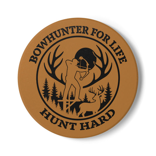 Bowhunter Ceramic Coaster, Rustic Home Decor, Hunting Gift, Nature Lovers, Unique Drinkware, Wildlife Enthusiast