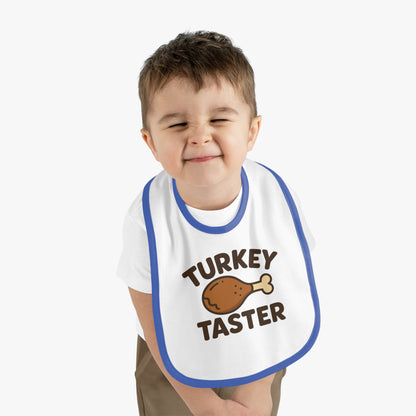 Turkey Taster Baby Bib | Thanksgiving Baby Bib, Holiday Infant Bib, Baby Shower Gift, Toddler Feeding Accessory