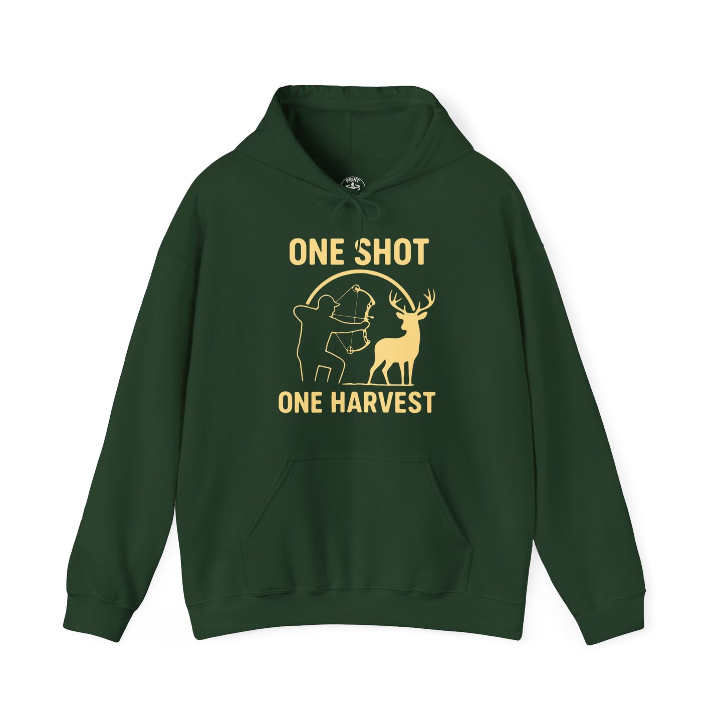 Hunting Hoodie - One Shot One Harvest, Unisex Hoodie for Outdoor Lovers, Gift for Hunters, Cozy Fall Apparel