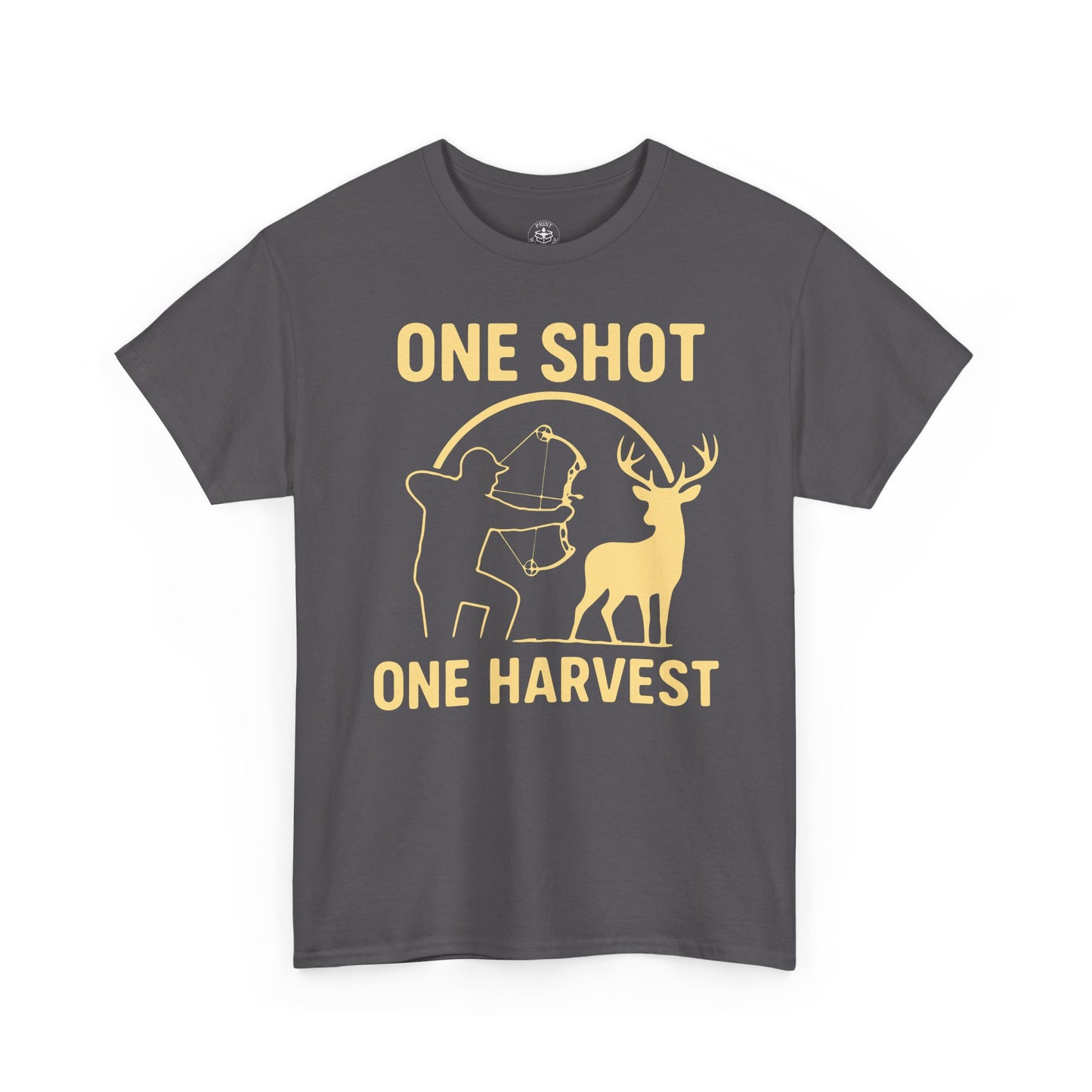Hunting Enthusiast Tee, One Shot One Harvest T-Shirt, Gift for Hunters, Outdoor Adventure Wear, Casual Nature Lover Apparel