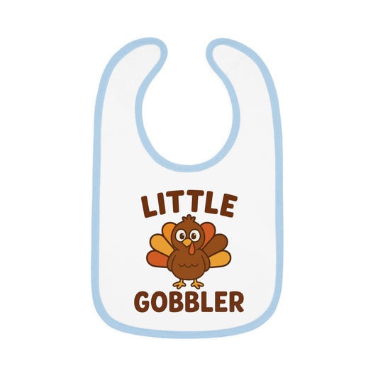 Little Gobbler Baby Bib | Cute Infant Bib, Holiday Gift, Toddler Bib, Thanksgiving Outfit, Baby Shower Gift