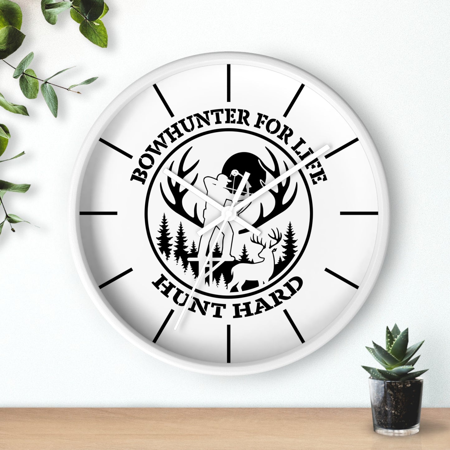 Bowhunter for Life Wall Clock - Perfect Gift for Hunting Enthusiasts, Lodge Decor, Outdoor Life, Rustic Home