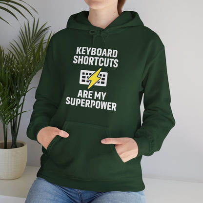 Keyboard Shortcuts Are My Superpower Hoodie | Programmer Gift, Tech Lover Apparel, Office Gift, Geek Fashion