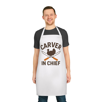Chef Apron - Carver in Chief, Kitchen Gift, Grilling Accessory, BBQ Apron, Culinary Humor, Holiday Cooking