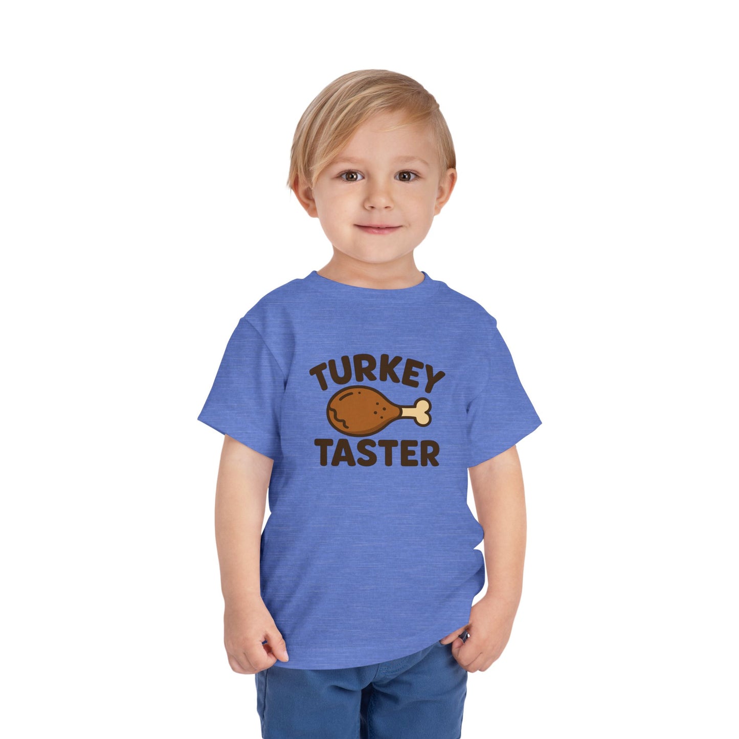 Turkey Taster Toddler Unisex T-Shirt | Fun Holiday Shirt, Thanksgiving Apparel, Gift for Kids, Cute Foodie Outfit