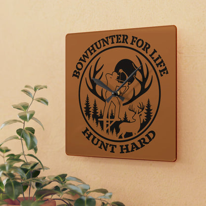 Bowhunter for Life Wall Clock | Rustic Decor, Unique Gift for Hunters, Lodge Wall Art, Outdoor Enthusiast