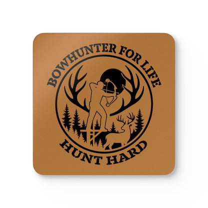 Bowhunter for Life Coaster Set | Rustic Home Decor, Gift for Hunters, Bar Accessory, Adventure Enthusiasts