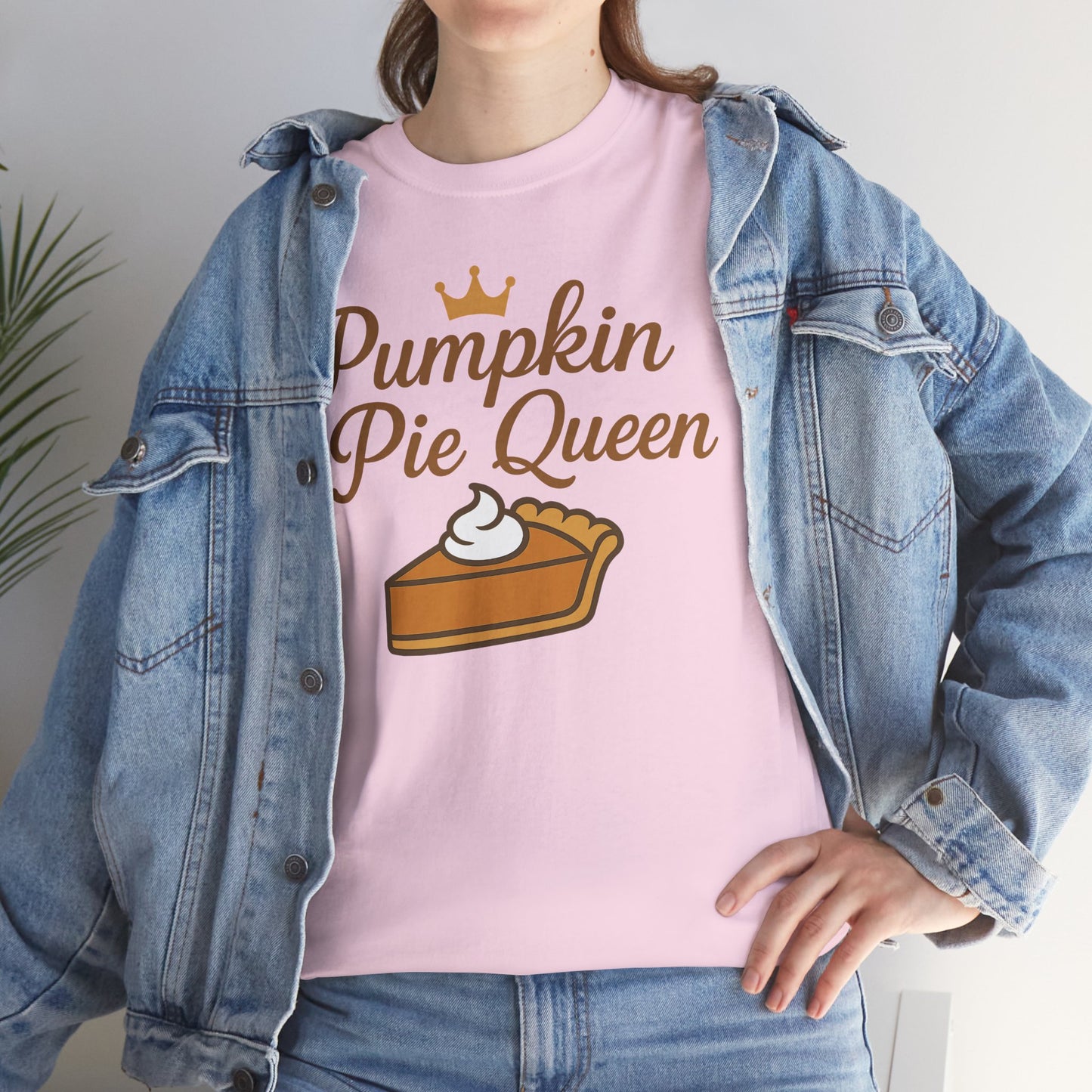Pumpkin Pie Queen Tee, Funny T-Shirt, Thanksgiving Gift, Fall Apparel, Sweet Treat Lover Shirt, Unisex Cotton Tee