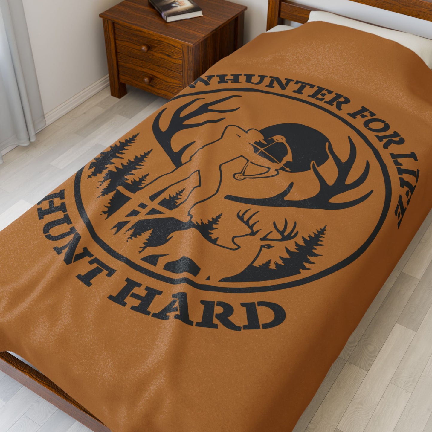 Cozy Bowhunter Plush Blanket - Perfect for Hunting Enthusiasts, Outdoor Adventures, Gifts for Him, Camping Essentials, Rustic Home Decor