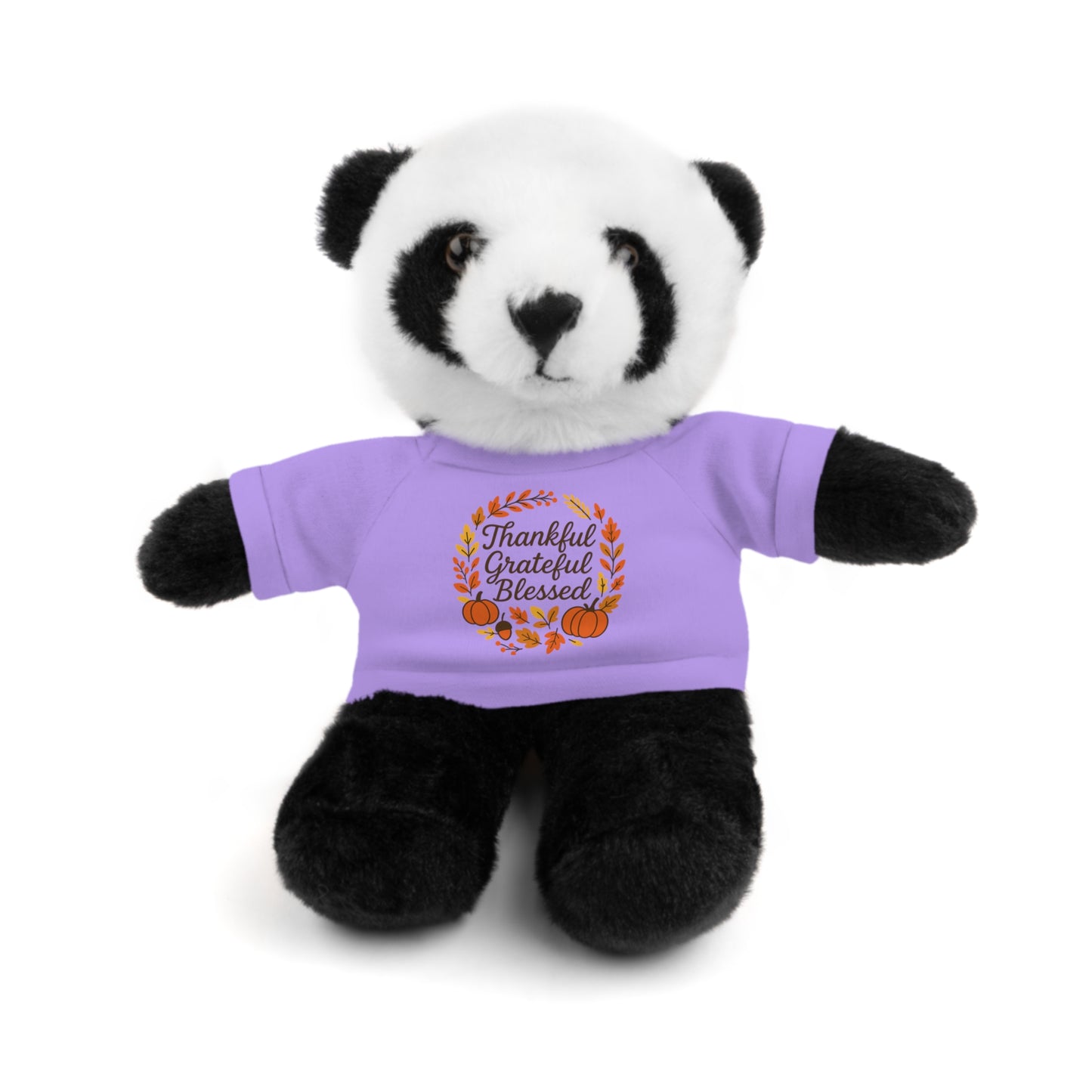Stuffed Animals with Thankful, Grateful, Blessed Custom Printed Tee