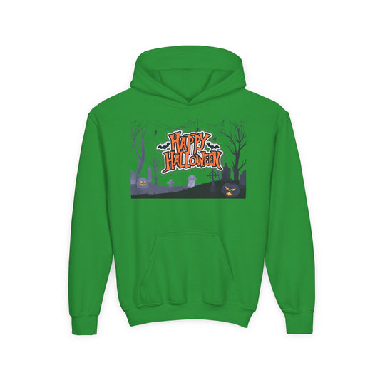 Youth Halloween Sweatshirt - Cozy Fall Apparel, Spooky Season Gift, Kids Hoodie, Holiday Celebration Wear, Trick or Treat Outfit