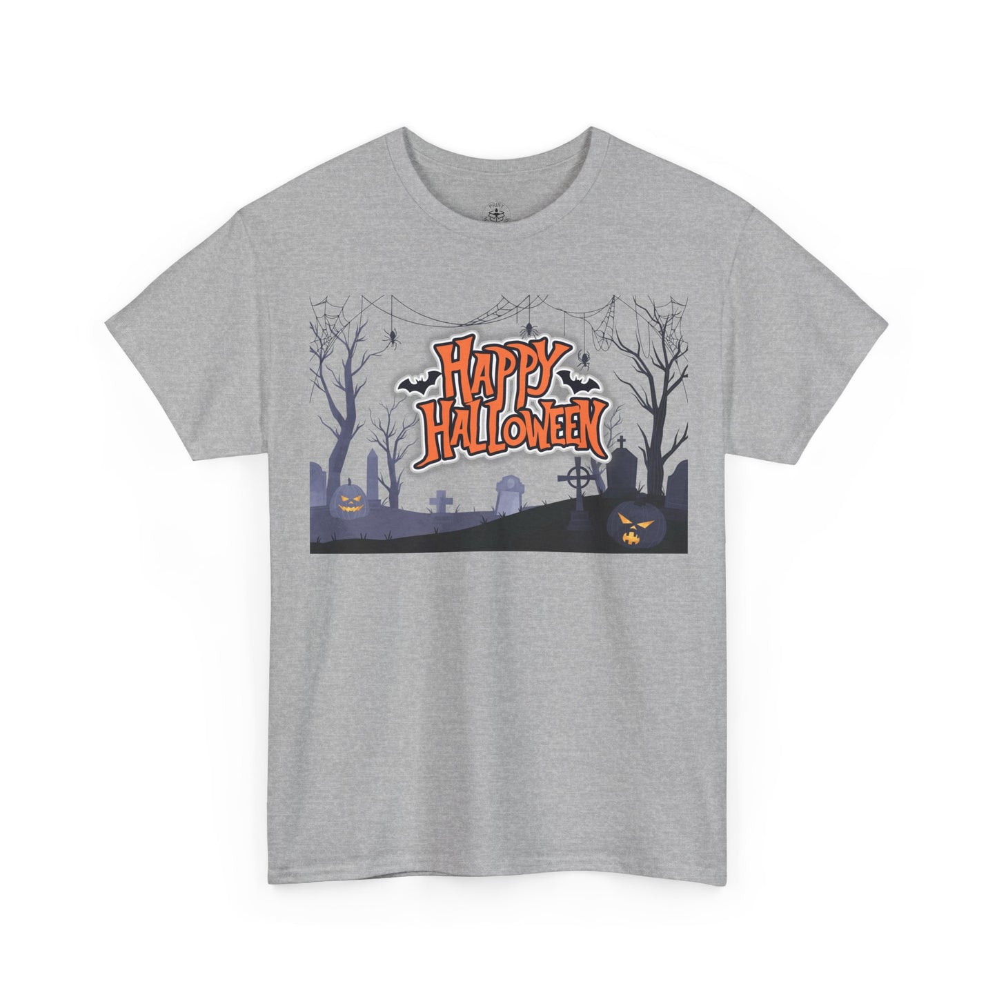 Happy Halloween Unisex Heavy Cotton Tee, Spooky T-Shirt, Halloween Apparel, Gifts for Halloween Lovers, Trick or Treat Shirt