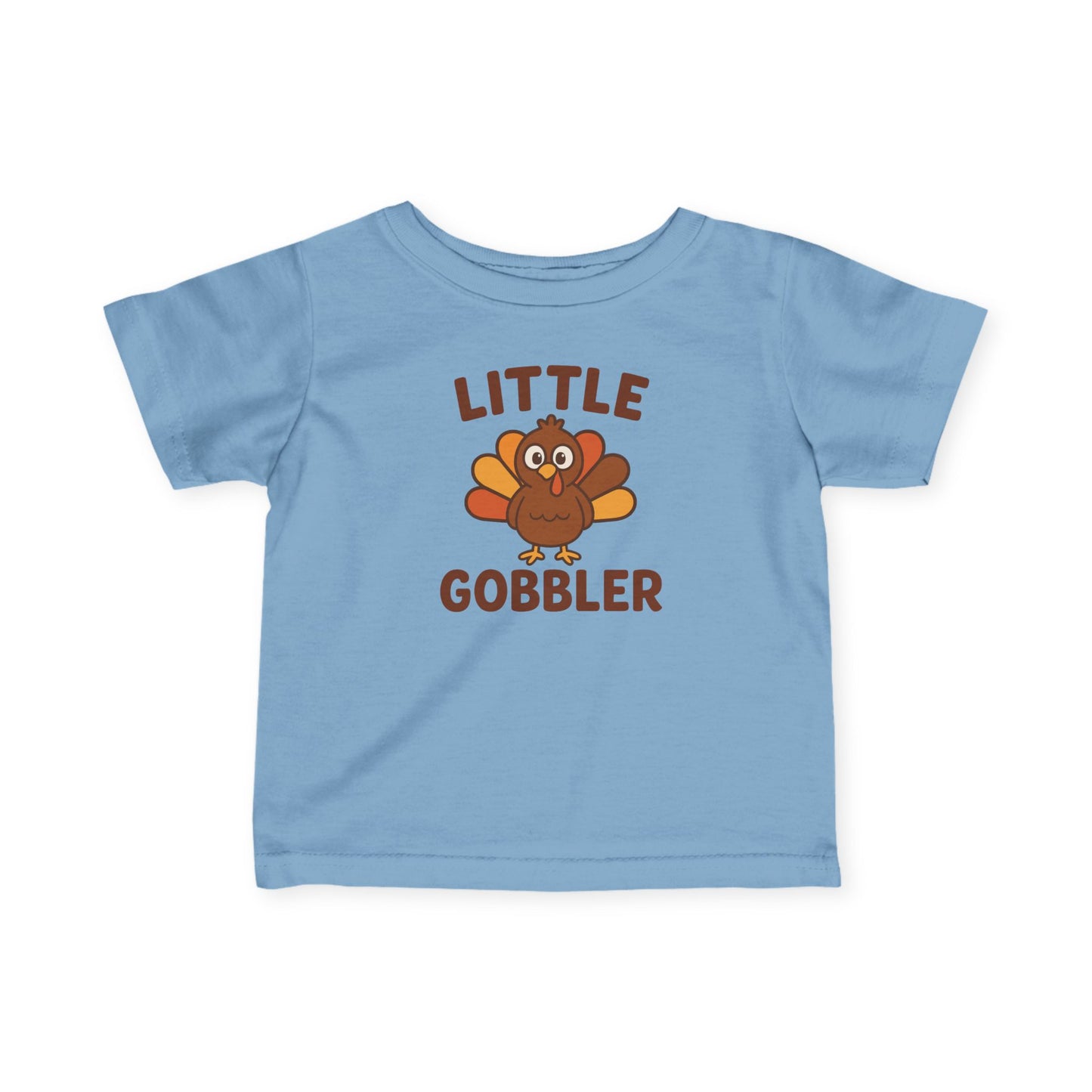 Little Gobbler Infant Unisex T-Shirt | Fall Celebrations, Toddler Holiday Apparel, Thanksgiving Gift