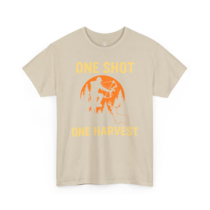 Hunting Tribute Tee, Outdoor Lifestyle Shirt, Gift for Hunters, Fall Harvest Apparel, One Shot One Harvest Design
