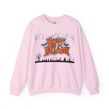 Happy Halloween Unisex Crewneck Sweatshirt, Fall Fashion, Halloween Attire, Cozy Sweatshirt, Spooky Season Apparel