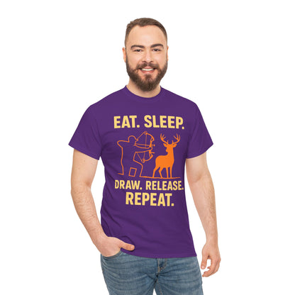 Eat Sleep Draw Release Repeat Unisex T-Shirt | Perfect for Outdoor Lovers, Gifts for Adventurers