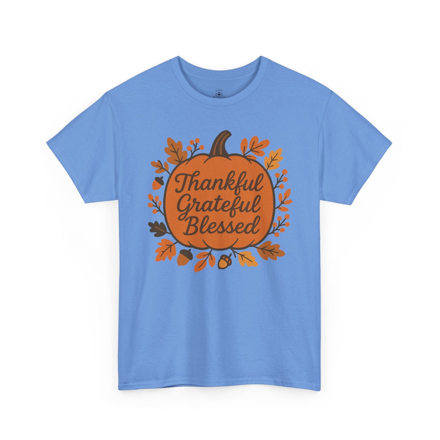 Thankful Grateful Blessed Unisex T-Shirt | Fall Shirt, Autumn Apparel, Thanksgiving Gift, Cozy Casual Wear
