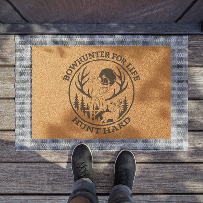 Hunting Doormat, Bowhunter Welcome Mat, Outdoor Decor, Gift for Hunters, Nature Lover Entrance Rug