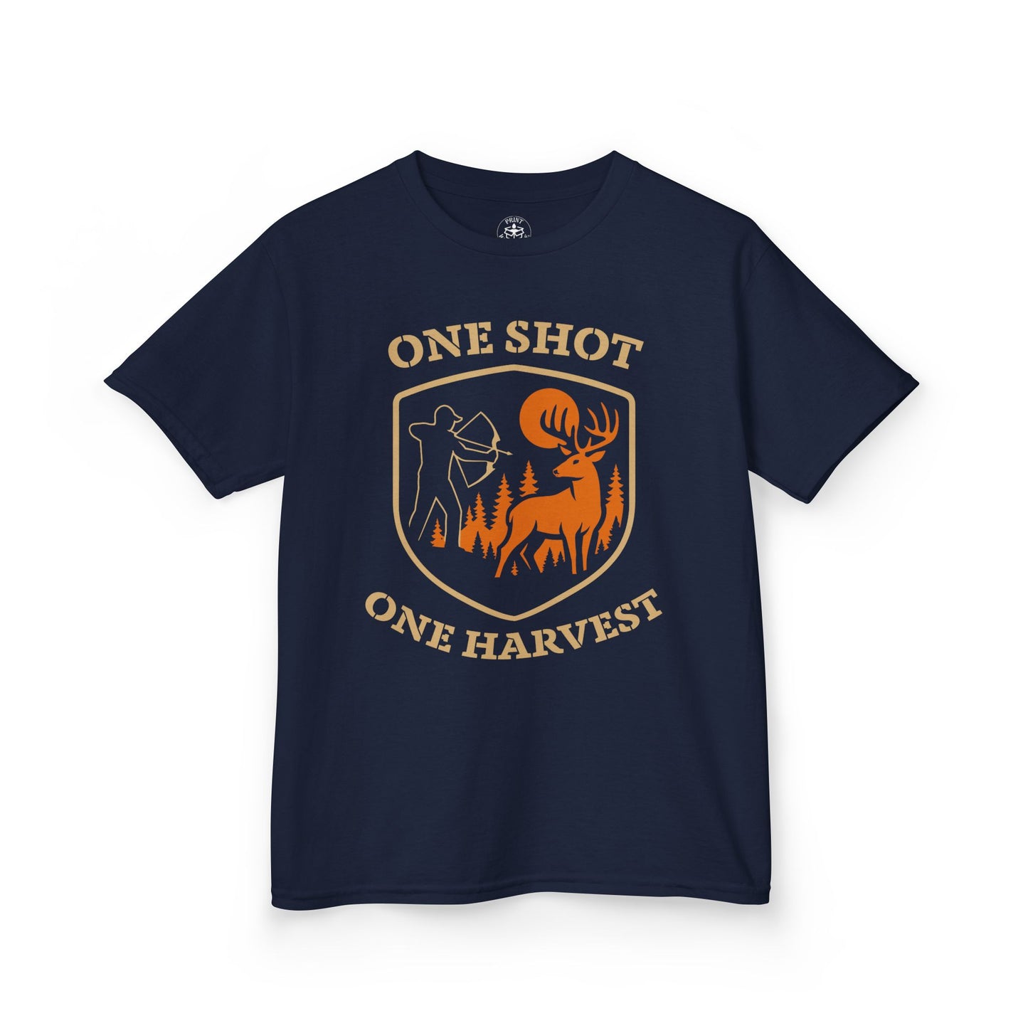 One Shot One Harvest Youth Unisex T-Shirt | Outdoor Adventure Shirt, Gifts for Young Hunters, Nature Lover Apparel