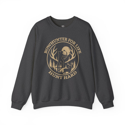 Bowhunter for Life Crewneck Sweatshirt, Hunting Apparel, Outdoor Lovers, Great Gift for Hunters, Fall Apparel