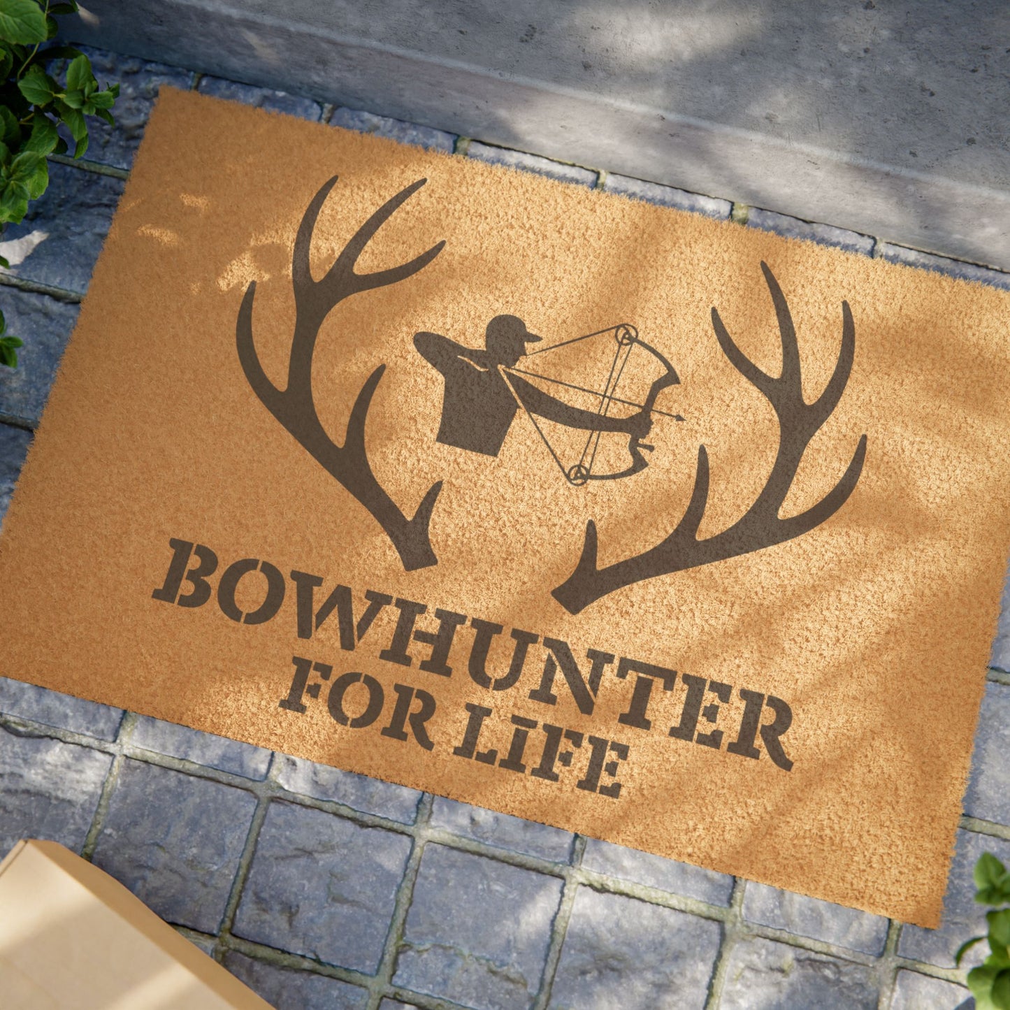 Bowhunter Life Doormat, Rustic Outdoor Mat, Hunting Welcome Mat, Gift for Hunters, Cabin Decor, Archery Enthusiast Decor
