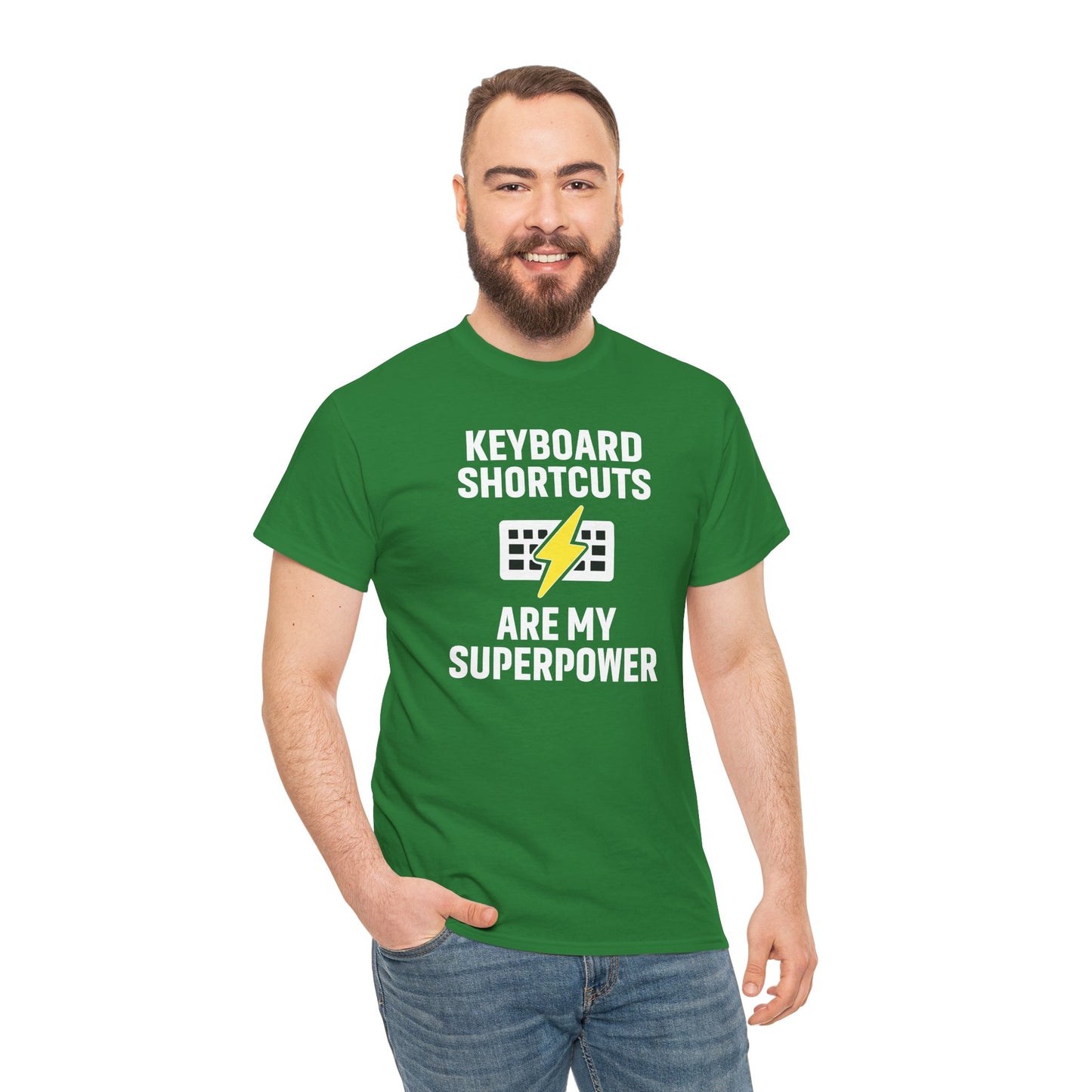 Keyboard Shortcuts Are My Superpower Tee | Unisex T-Shirt, Programmer Gift, Tech Humor Shirt, Geeky Apparel, Office Gift, Funny Tee