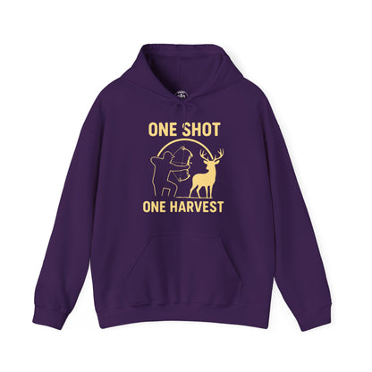 One Shot One Harvest Unisex Hoodie | Great for Outdoor Lovers, Gift for Hunters, Cozy Fall Apparel