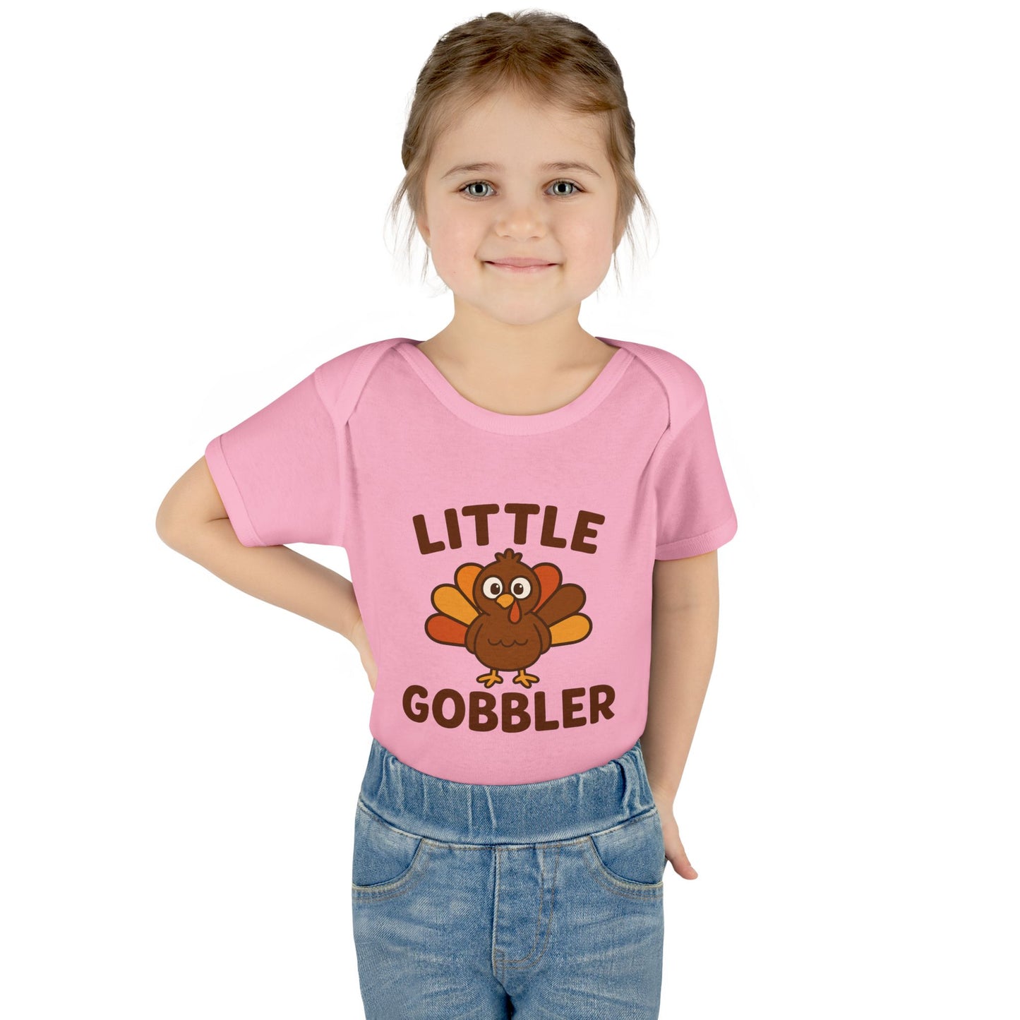 Little Gobbler Infant Unisex Onesie | Baby Clothes, Fall Fashion, Holiday Outfit, Cute Baby Gift, Turkey Onesie