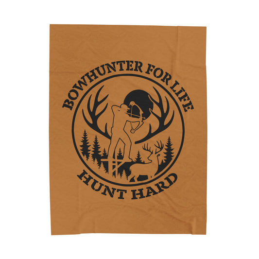 Cozy Bowhunter Plush Blanket - Perfect for Hunting Enthusiasts, Outdoor Adventures, Gifts for Him, Camping Essentials, Rustic Home Decor