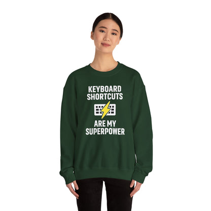 Keyboard Shortcuts Are My Superpower Sweatshirt | Unisex Crewneck for Tech Lovers, Perfect Office Gift, Funny Sweatshirt