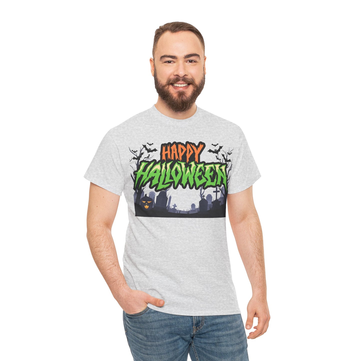 Halloween Graphic Tee, Unisex Heavy Cotton Shirt, Spooky Holiday Apparel, [...]