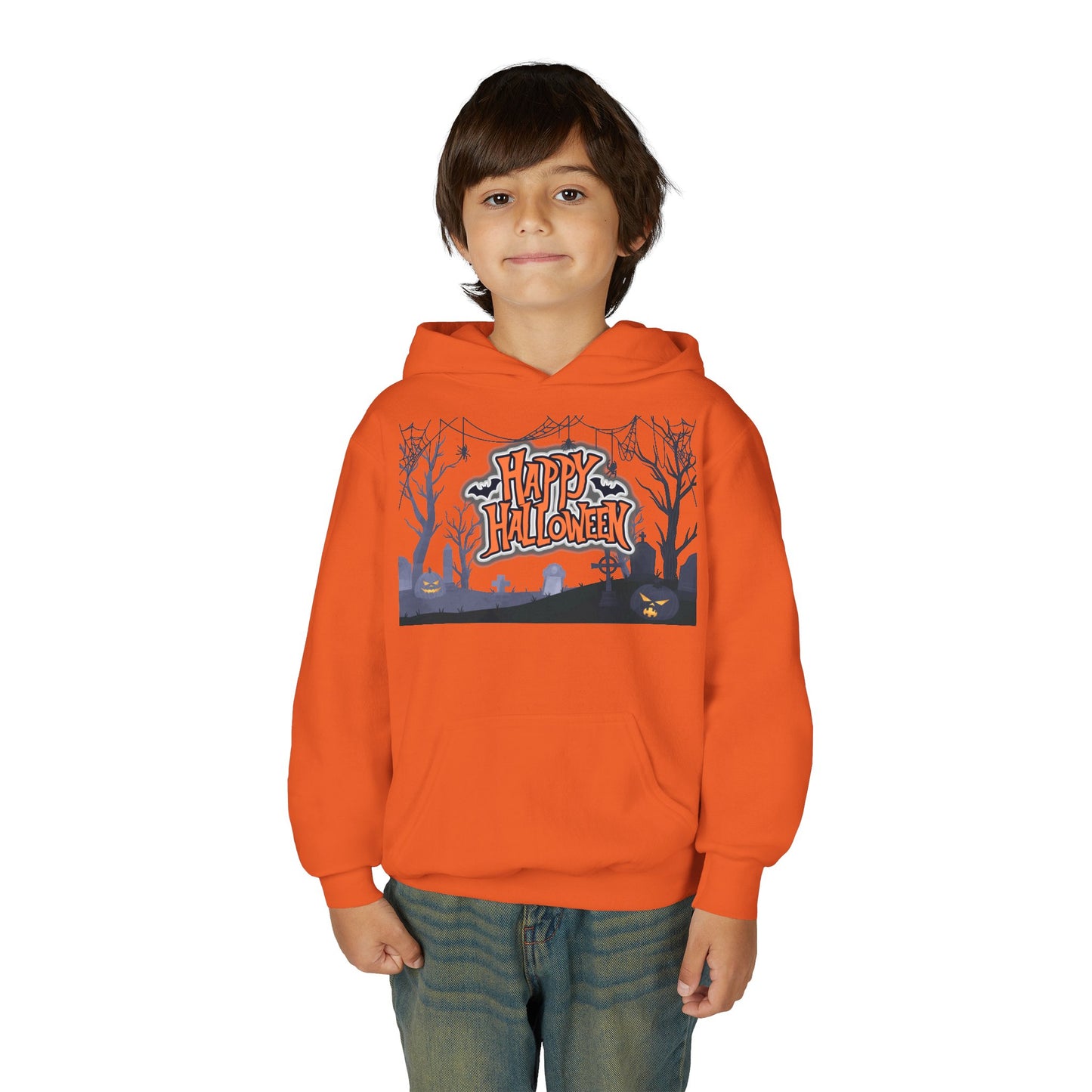 Youth Halloween Sweatshirt - Cozy Fall Apparel, Spooky Season Gift, Kids Hoodie, Holiday Celebration Wear, Trick or Treat Outfit