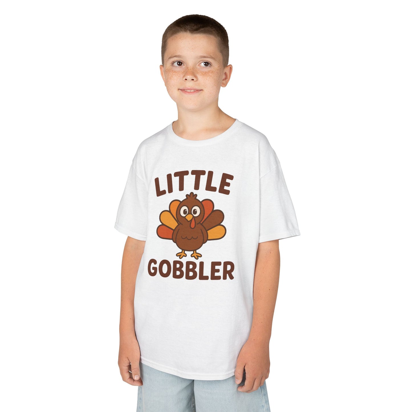 Little Gobbler Youth Unisex T-Shirt | Thanksgiving Kids Tee, Fall Family Fun Tee, Holiday Gift for Kids, Cute Thanksgiving Apparel