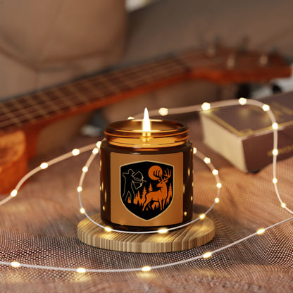 Scented Soy Candle - Cozy Hunter's Retreat, Gift for Outdoorsy Friends, Rustic Home Decor, Fall & Winter Aromatherapy